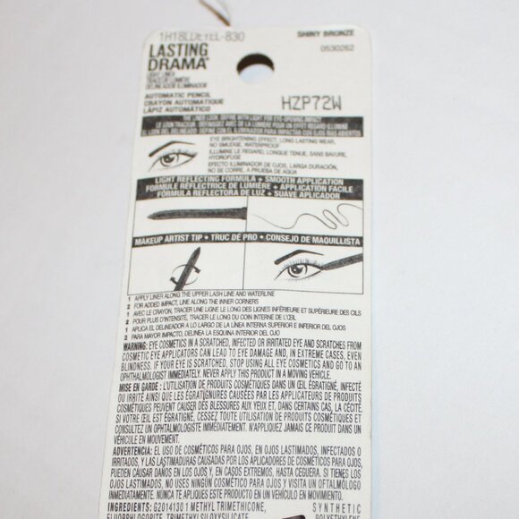 Maybelline New York 830 Shiny Bronze Lasting Drama Light Liner Eyeliner Pencil - Picture 4 of 6
